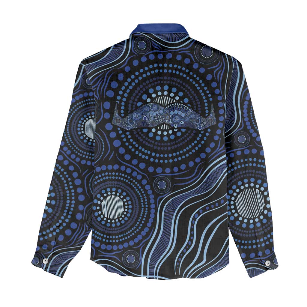 Australia Indigenous Women Casual Shirt Aboriginal Mustache - Aussie Hoodie