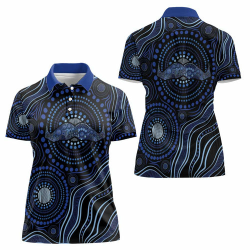 Australia Indigenous Women Polo Shirt Aboriginal Mustache - Aussie Hoodie