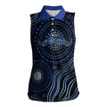 Australia Indigenous Women Sleeveless Polo Shirt Aboriginal Mustache - Aussie Hoodie