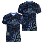 Australia Indigenous Women V-Neck T-Shirt Aboriginal Mustache - Aussie Hoodie