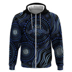Australia Indigenous Zip Hoodie Aboriginal Mustache - Aussie Hoodie