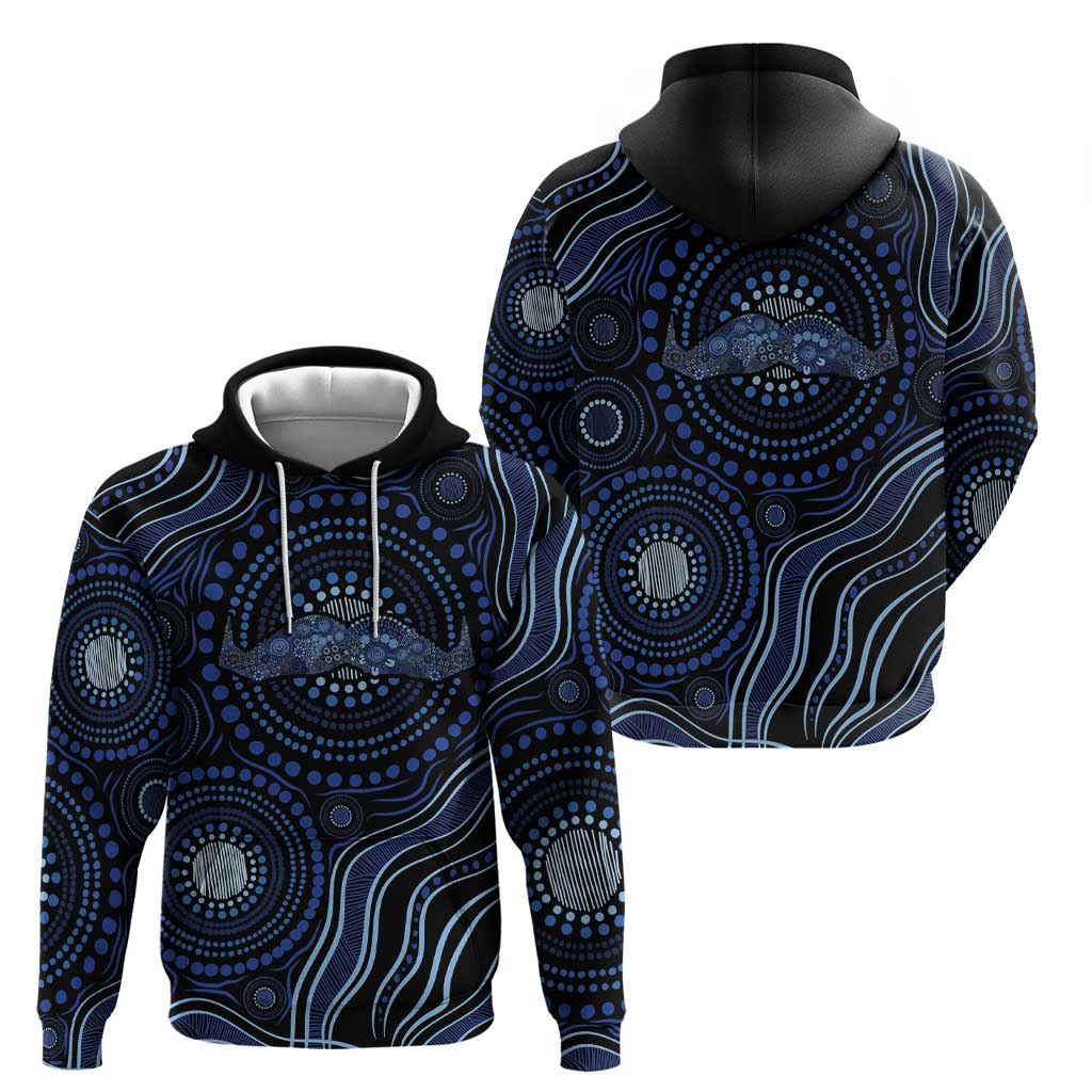 Australia Indigenous Zip Hoodie Aboriginal Mustache - Aussie Hoodie