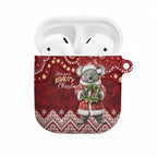 Here For A Koality Xmas Australia Abogirinal AirPods Case Santa Koala - Aussie Hoodie