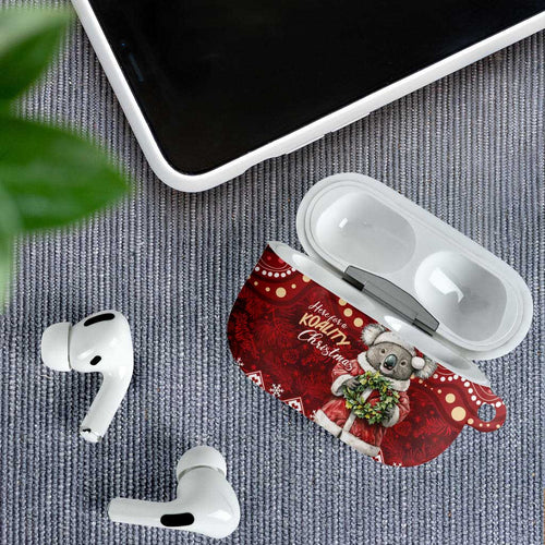 Here For A Koality Xmas Australia Abogirinal AirPods Case Santa Koala - Aussie Hoodie
