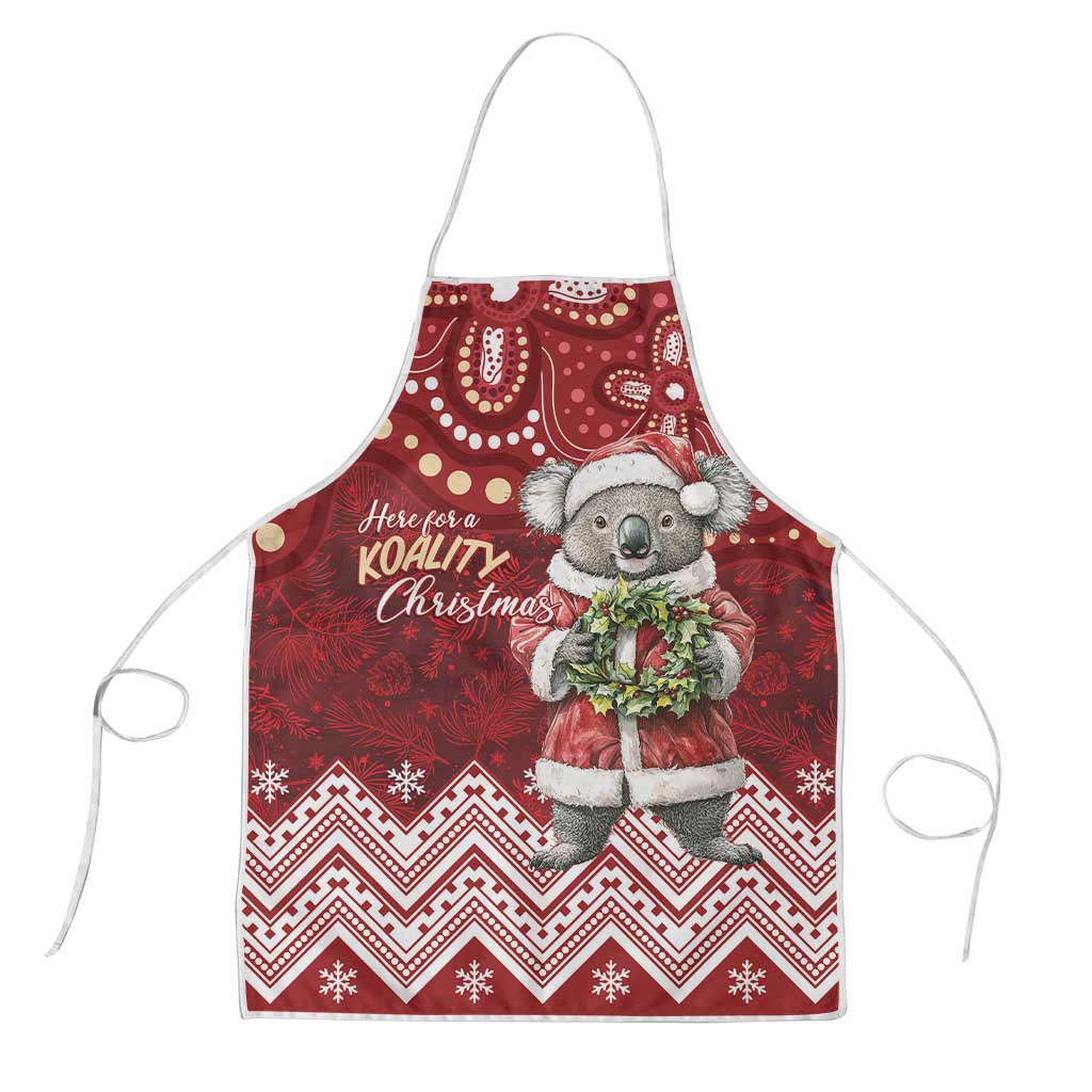Here For A Koality Xmas Australia Abogirinal Apron Santa Koala - Aussie Hoodie