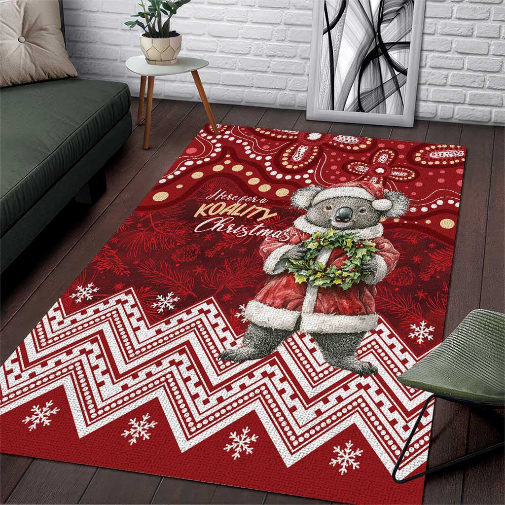 Here For A Koality Xmas Australia Abogirinal Area Rug Santa Koala - Aussie Hoodie