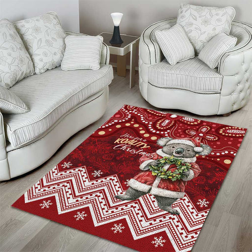 Here For A Koality Xmas Australia Abogirinal Area Rug Santa Koala - Aussie Hoodie