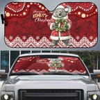 Here For A Koality Xmas Australia Abogirinal Auto Sun Shade Santa Koala - Aussie Hoodie