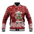 Here For A Koality Xmas Australia Abogirinal Baseball Jacket Santa Koala - Aussie Hoodie