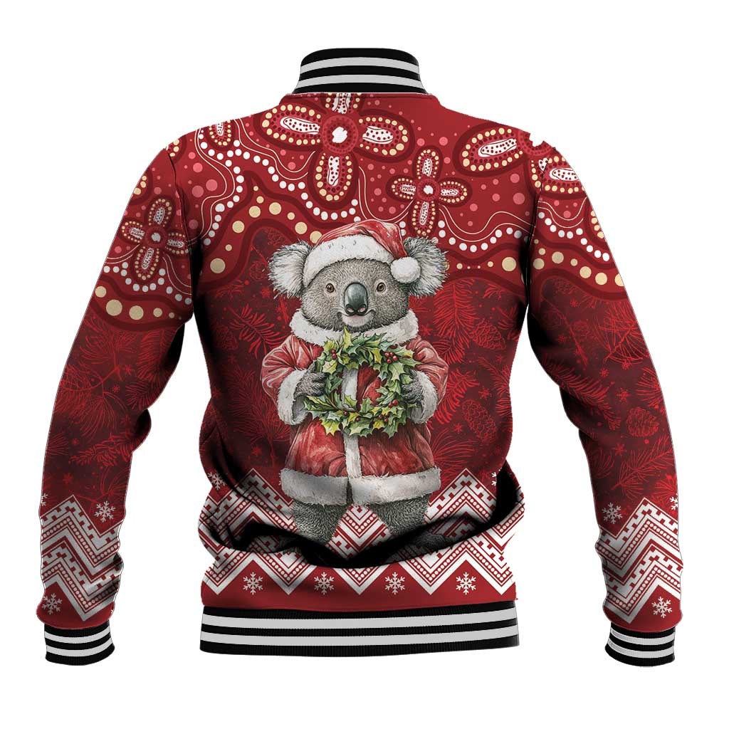 Here For A Koality Xmas Australia Abogirinal Baseball Jacket Santa Koala - Aussie Hoodie