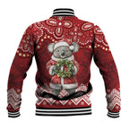 Here For A Koality Xmas Australia Abogirinal Baseball Jacket Santa Koala - Aussie Hoodie