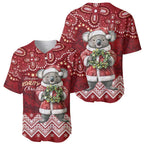 Here For A Koality Xmas Australia Abogirinal Baseball Jersey Santa Koala - Aussie Hoodie