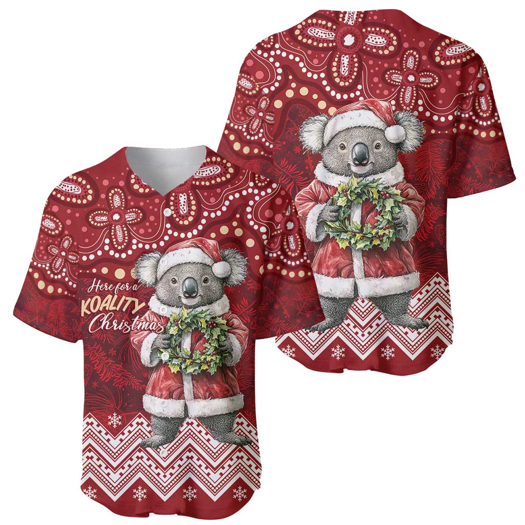 Here For A Koality Xmas Australia Abogirinal Baseball Jersey Santa Koala - Aussie Hoodie