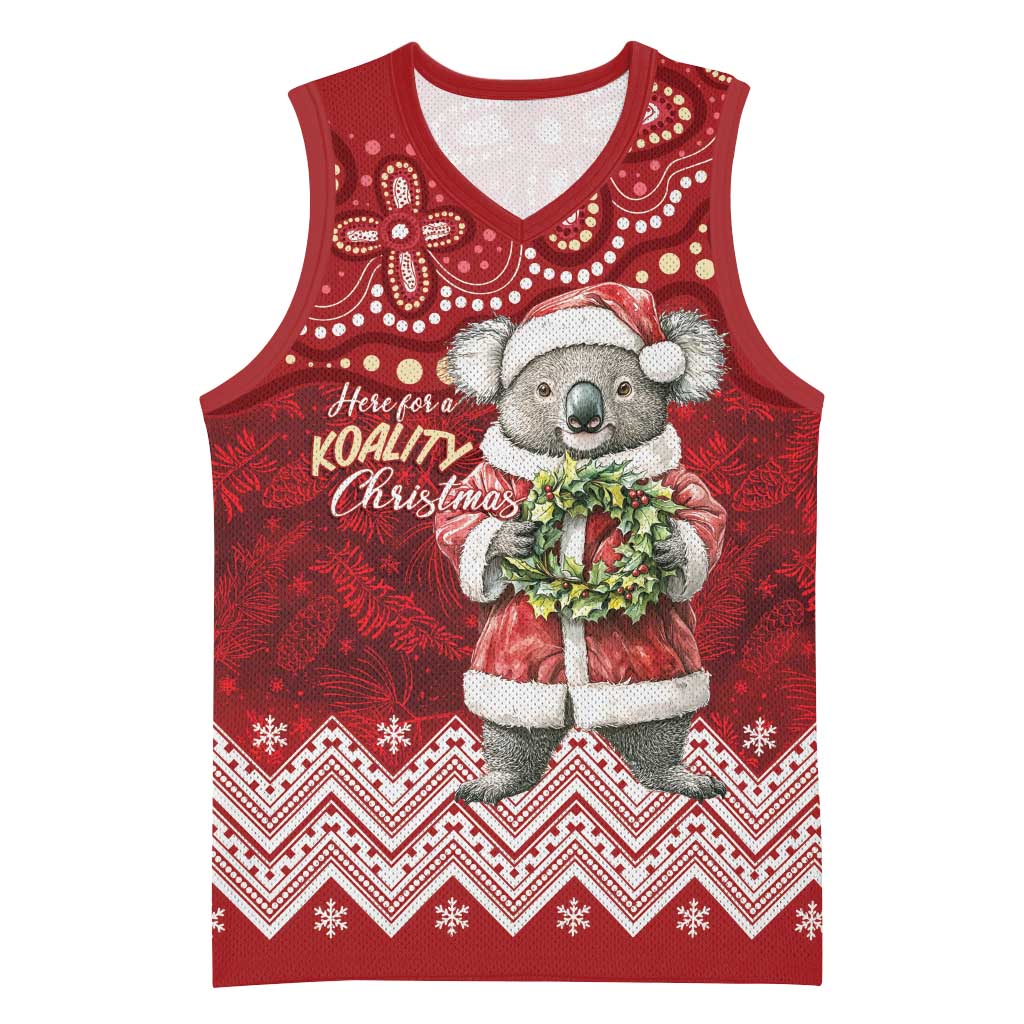 Here For A Koality Xmas Australia Abogirinal Basketball Jersey Santa Koala - Aussie Hoodie