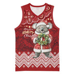 Here For A Koality Xmas Australia Abogirinal Basketball Jersey Santa Koala - Aussie Hoodie