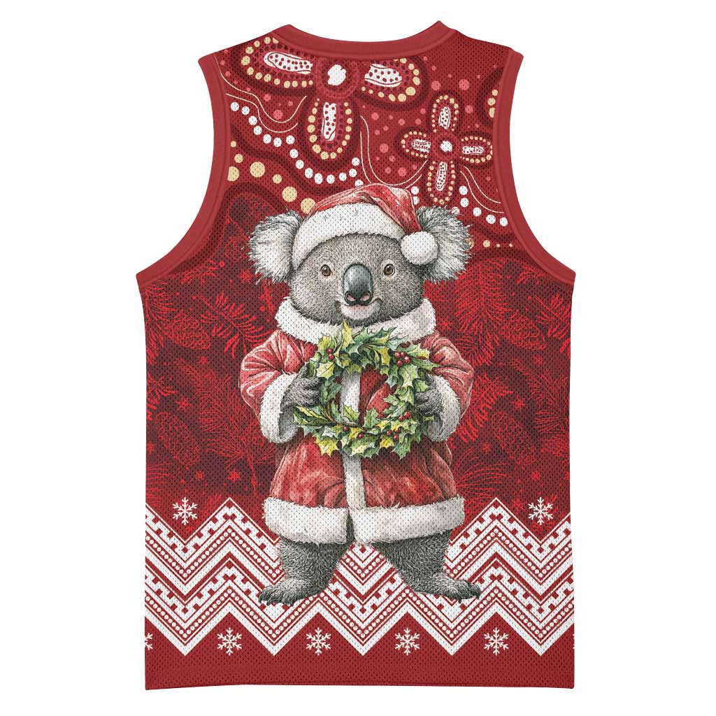 Here For A Koality Xmas Australia Abogirinal Basketball Jersey Santa Koala - Aussie Hoodie