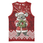 Here For A Koality Xmas Australia Abogirinal Basketball Jersey Santa Koala - Aussie Hoodie