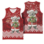 Here For A Koality Xmas Australia Abogirinal Basketball Jersey Santa Koala - Aussie Hoodie