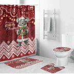 Here For A Koality Xmas Australia Abogirinal Bathroom Set Santa Koala - Aussie Hoodie