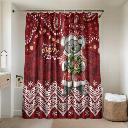 Here For A Koality Xmas Australia Abogirinal Bathroom Set Santa Koala - Aussie Hoodie