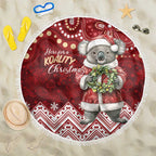 Here For A Koality Xmas Australia Abogirinal Beach Blanket Santa Koala - Aussie Hoodie