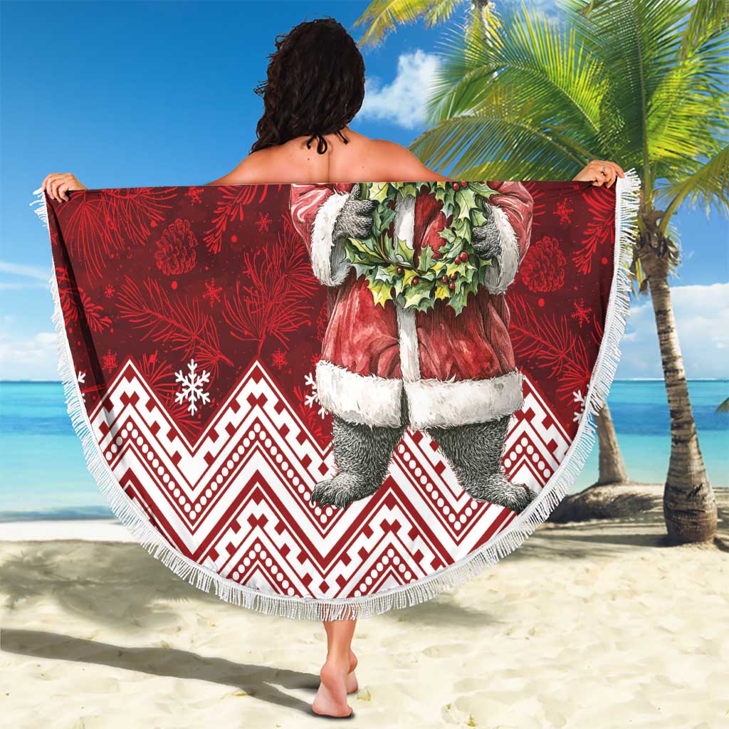 Here For A Koality Xmas Australia Abogirinal Beach Blanket Santa Koala - Aussie Hoodie