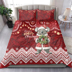 Here For A Koality Xmas Australia Abogirinal Bedding Set Santa Koala - Aussie Hoodie