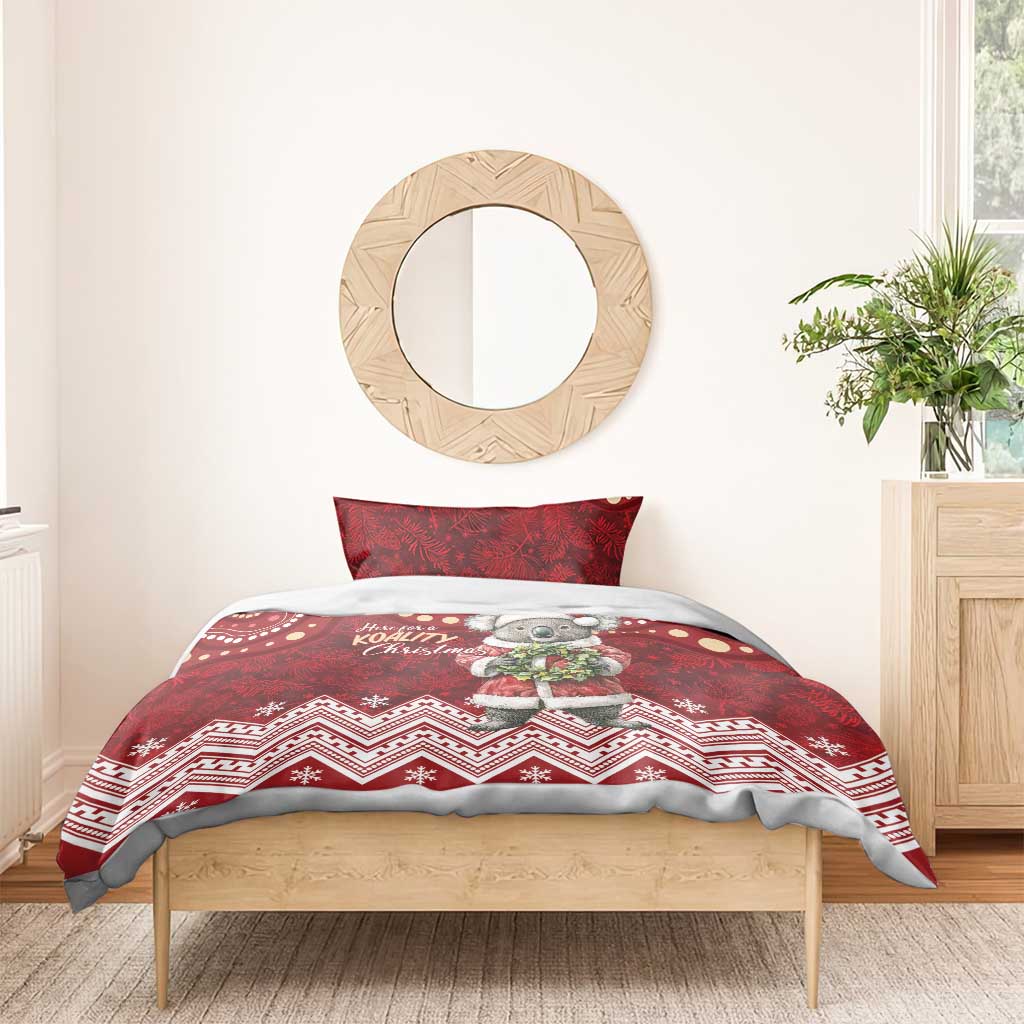 Here For A Koality Xmas Australia Abogirinal Bedding Set Santa Koala - Aussie Hoodie