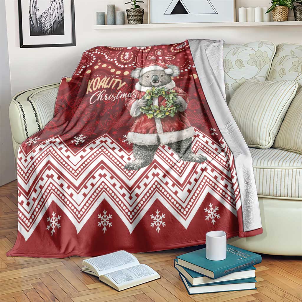 Here For A Koality Xmas Australia Abogirinal Blanket Santa Koala - Aussie Hoodie