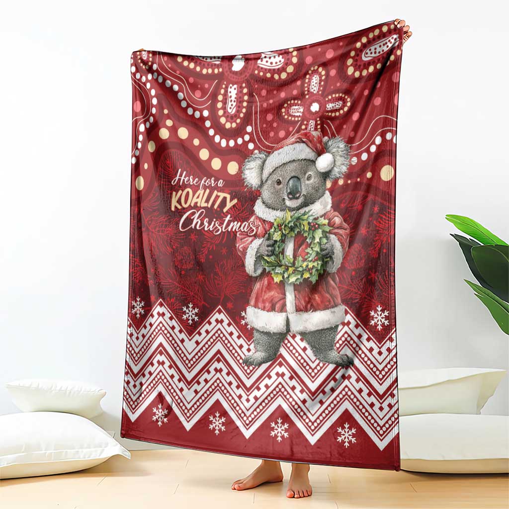 Here For A Koality Xmas Australia Abogirinal Blanket Santa Koala - Aussie Hoodie