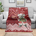 Here For A Koality Xmas Australia Abogirinal Blanket Santa Koala - Aussie Hoodie