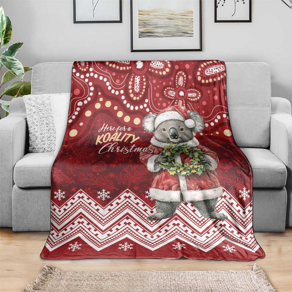 Here For A Koality Xmas Australia Abogirinal Blanket Santa Koala - Aussie Hoodie