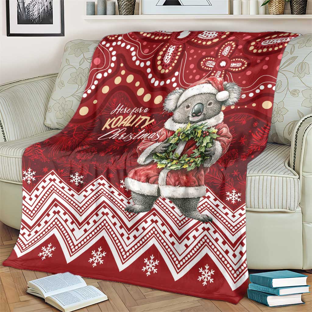 Here For A Koality Xmas Australia Abogirinal Blanket Santa Koala - Aussie Hoodie