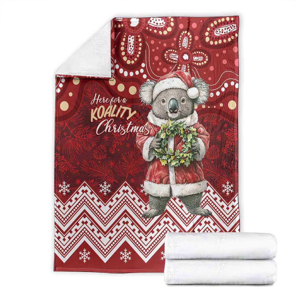 Here For A Koality Xmas Australia Abogirinal Blanket Santa Koala - Aussie Hoodie