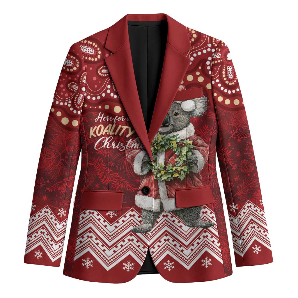 Here For A Koality Xmas Australia Abogirinal Blazer Santa Koala - Aussie Hoodie