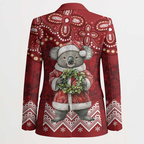 Here For A Koality Xmas Australia Abogirinal Blazer Santa Koala - Aussie Hoodie
