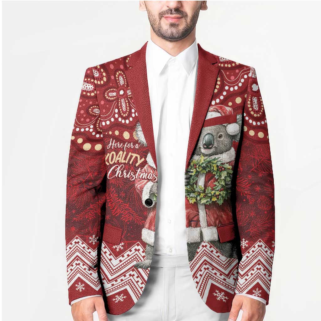 Here For A Koality Xmas Australia Abogirinal Blazer Santa Koala - Aussie Hoodie
