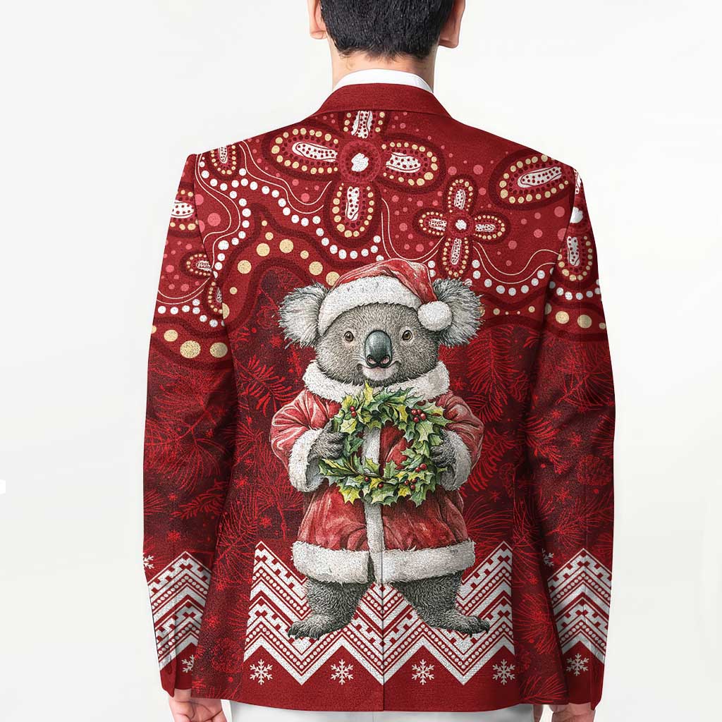 Here For A Koality Xmas Australia Abogirinal Blazer Santa Koala - Aussie Hoodie