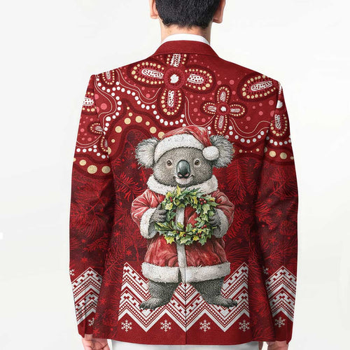 Here For A Koality Xmas Australia Abogirinal Blazer Santa Koala - Aussie Hoodie