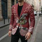 Here For A Koality Xmas Australia Abogirinal Blazer Santa Koala - Aussie Hoodie
