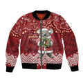 Here For A Koality Xmas Australia Abogirinal Bomber Jacket Santa Koala - Aussie Hoodie