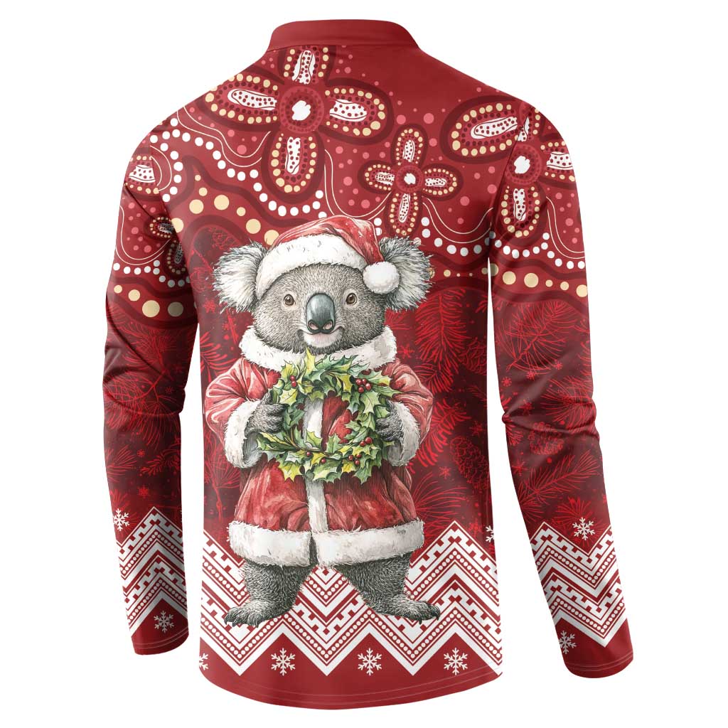 Here For A Koality Xmas Australia Abogirinal Button Sweatshirt Santa Koala - Aussie Hoodie