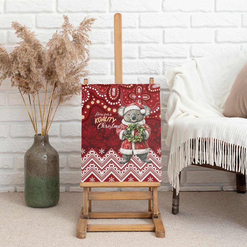 Here For A Koality Xmas Australia Abogirinal Canvas Wall Art Santa Koala - Aussie Hoodie