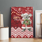 Here For A Koality Xmas Australia Abogirinal Canvas Wall Art Santa Koala - Aussie Hoodie