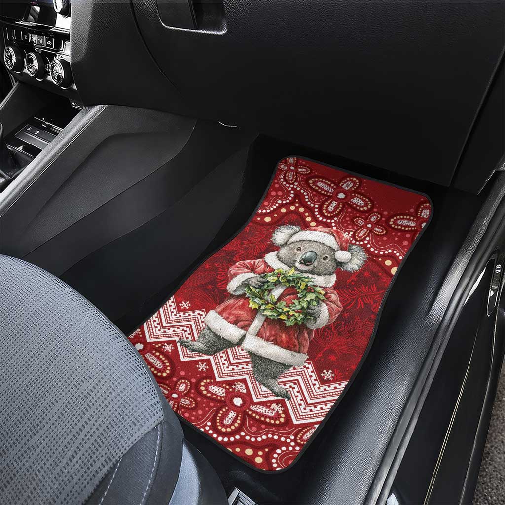 Here For A Koality Xmas Australia Abogirinal Car Mats Santa Koala - Aussie Hoodie