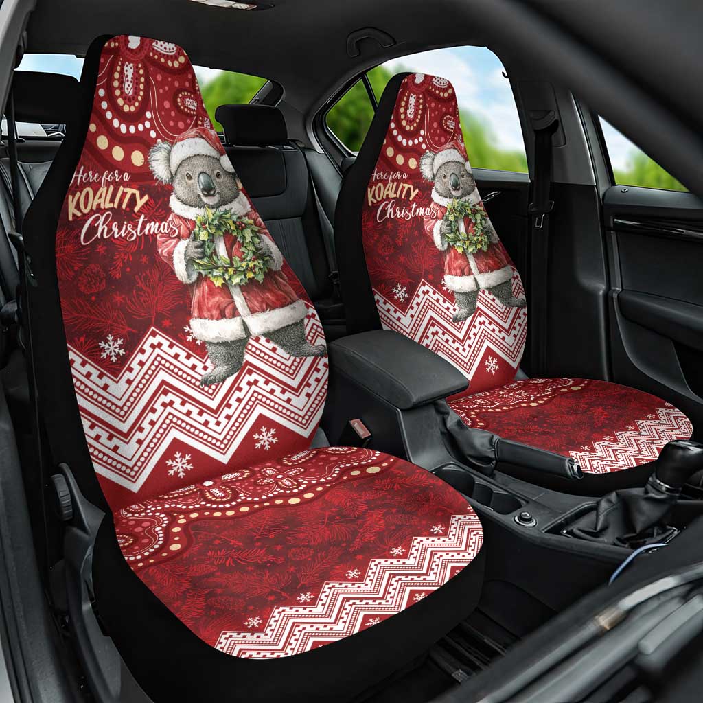 Here For A Koality Xmas Australia Abogirinal Car Seat Cover Santa Koala - Aussie Hoodie