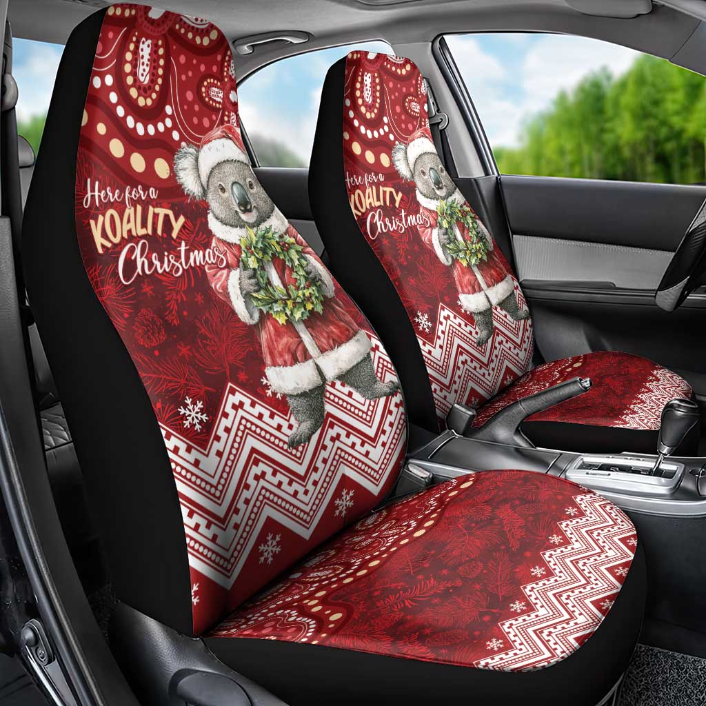 Here For A Koality Xmas Australia Abogirinal Car Seat Cover Santa Koala - Aussie Hoodie