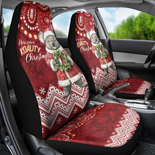 Here For A Koality Xmas Australia Abogirinal Car Seat Cover Santa Koala - Aussie Hoodie
