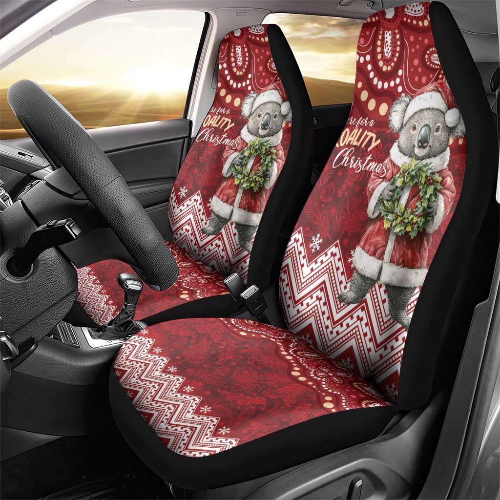 Here For A Koality Xmas Australia Abogirinal Car Seat Cover Santa Koala - Aussie Hoodie