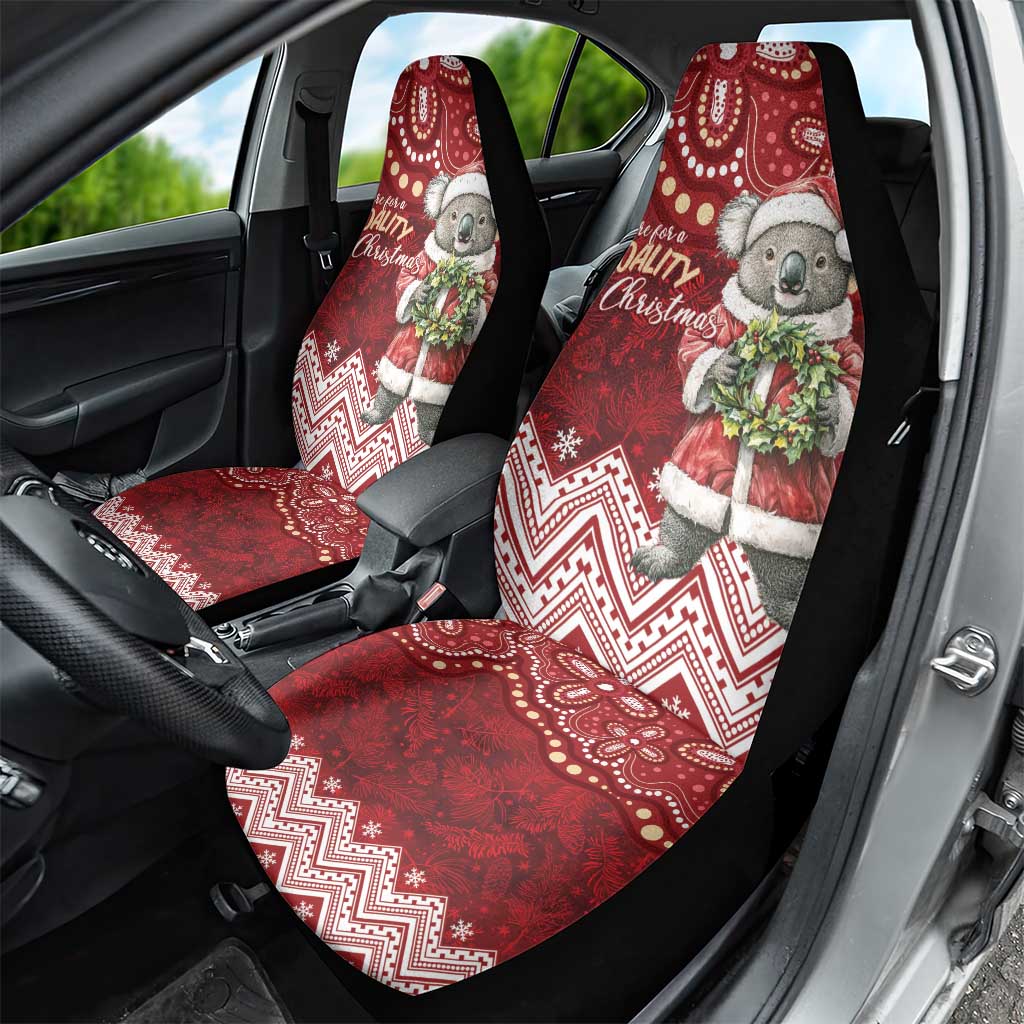 Here For A Koality Xmas Australia Abogirinal Car Seat Cover Santa Koala - Aussie Hoodie